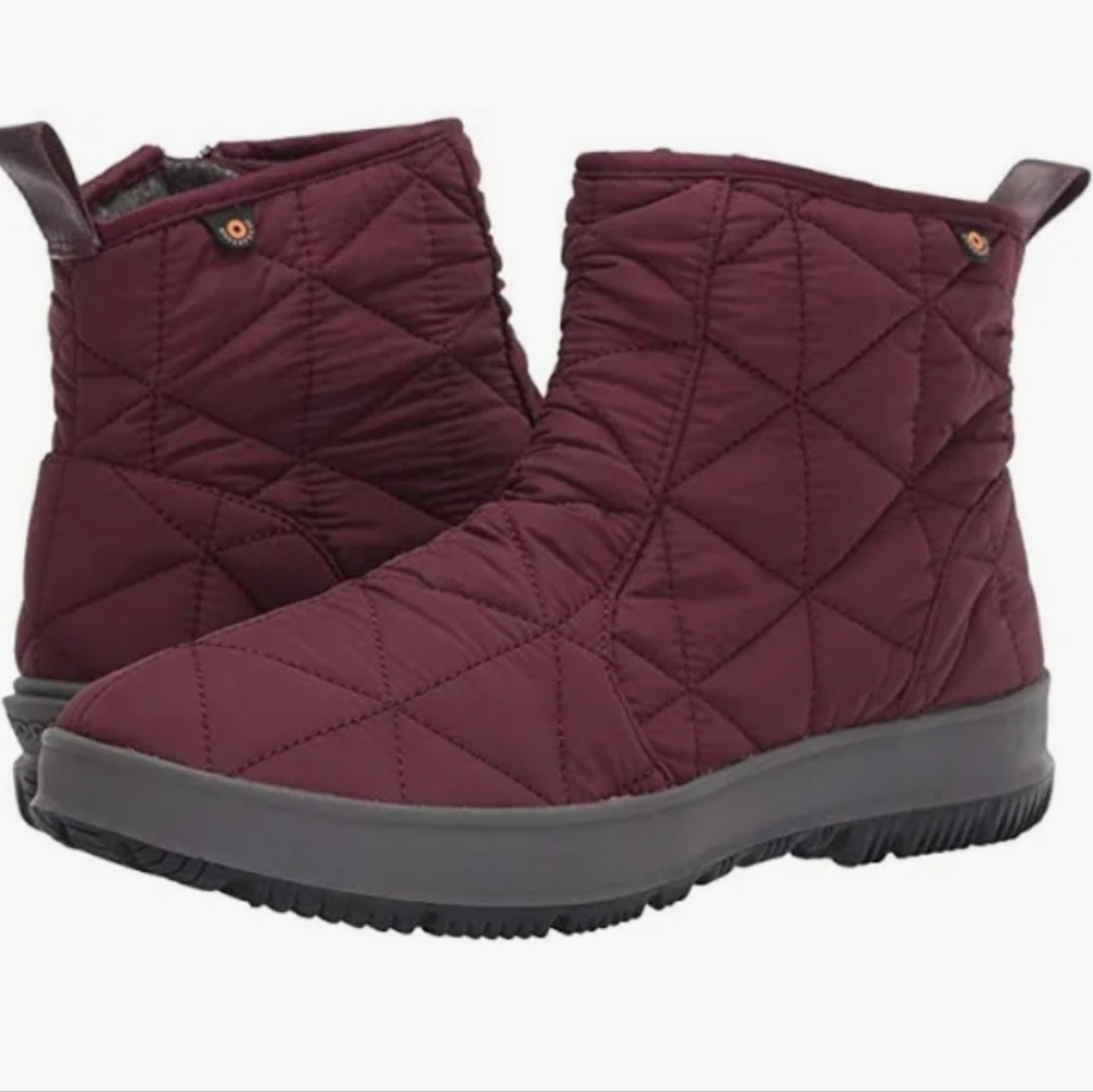 Bogs Women's Snowday Low Hiking Waterproof Boots Womens 8 In Wine